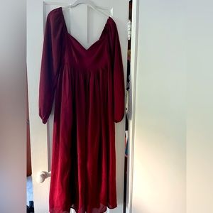 Abercrombie - EUC - Maroon long sleeve dress